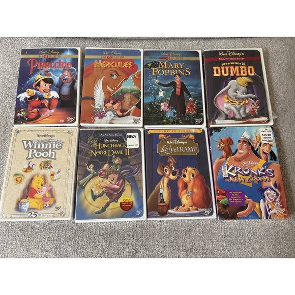 Other - Disney DVD Lot of 8 Vintage Movies Gold Classic Collection Anniversary Limited